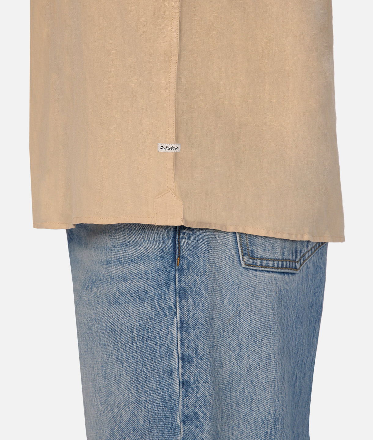 Premium Tennyson Linen Blend Long Sleeve Shirt in Light Mango - Breathable & Stylish Casual Wear for Men, Perfect for Office, Travel & Summer Outings