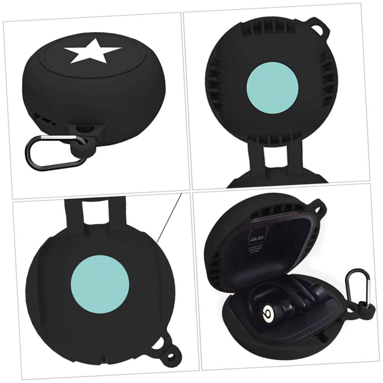 Artibetter 2 Pack Wireless Earbuds Charging Case with Built-in Earphone Stand | Portable Charger Box for AirPods Pro | Perfect for Travel, Gym & Office Use