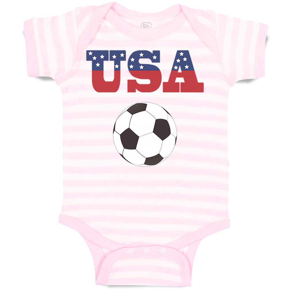 Funny USA Soccer Baby Bodysuit - Cotton Cute Outfit for Boys & Girls - Game Day & Playtime