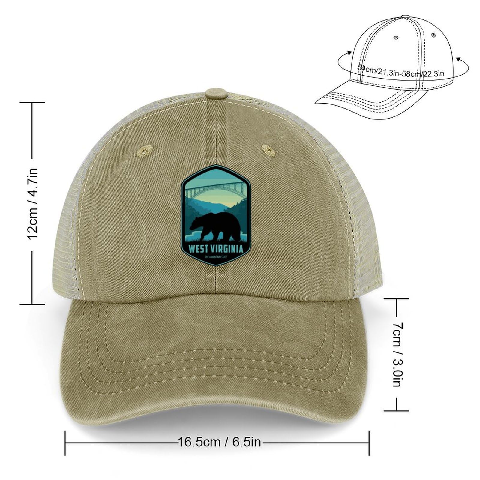 Funny Mesh Trucker Hats for Men - Breathable Golf & Outdoor Cap with Adjustable Snapback - Perfect for National Park Visits, Hiking, and Casual Wear
