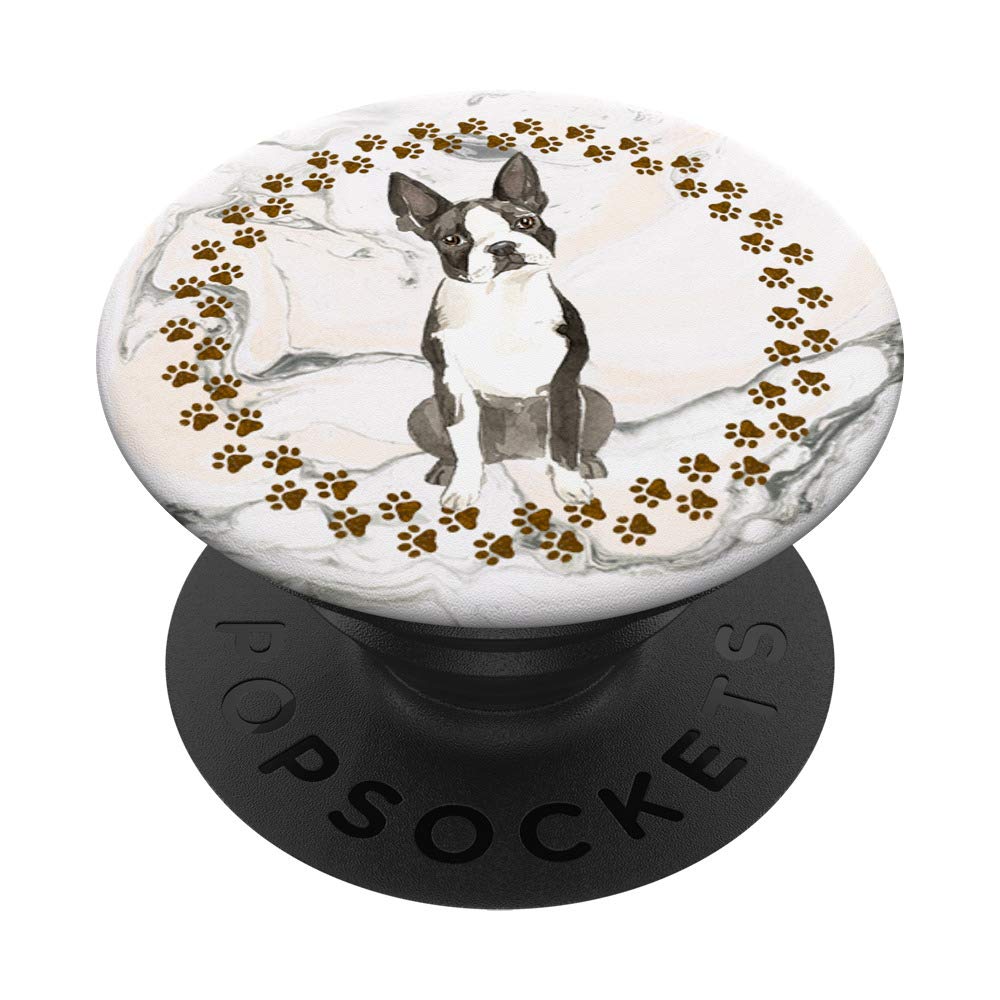 Boston Terrier PopSockets PopGrip - Cute Swappable Phone Grip for Dog Lovers | Artistic Gift for iPhone & Android Devices | Perfect for Pet Owners, Dog Walks & Selfies