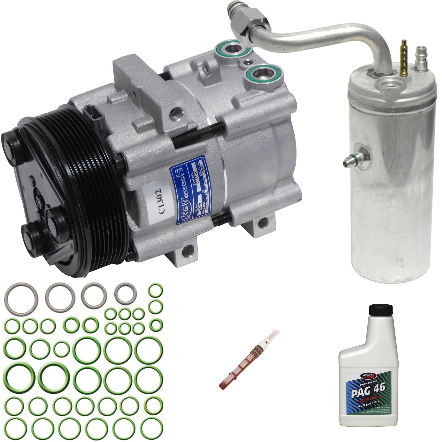Universal Air Conditioner KT 4154 A/C Compressor & Component Kit - Replacement Parts for Car AC Repair & Maintenance - Perfect for DIY Mechanics & Auto Shops