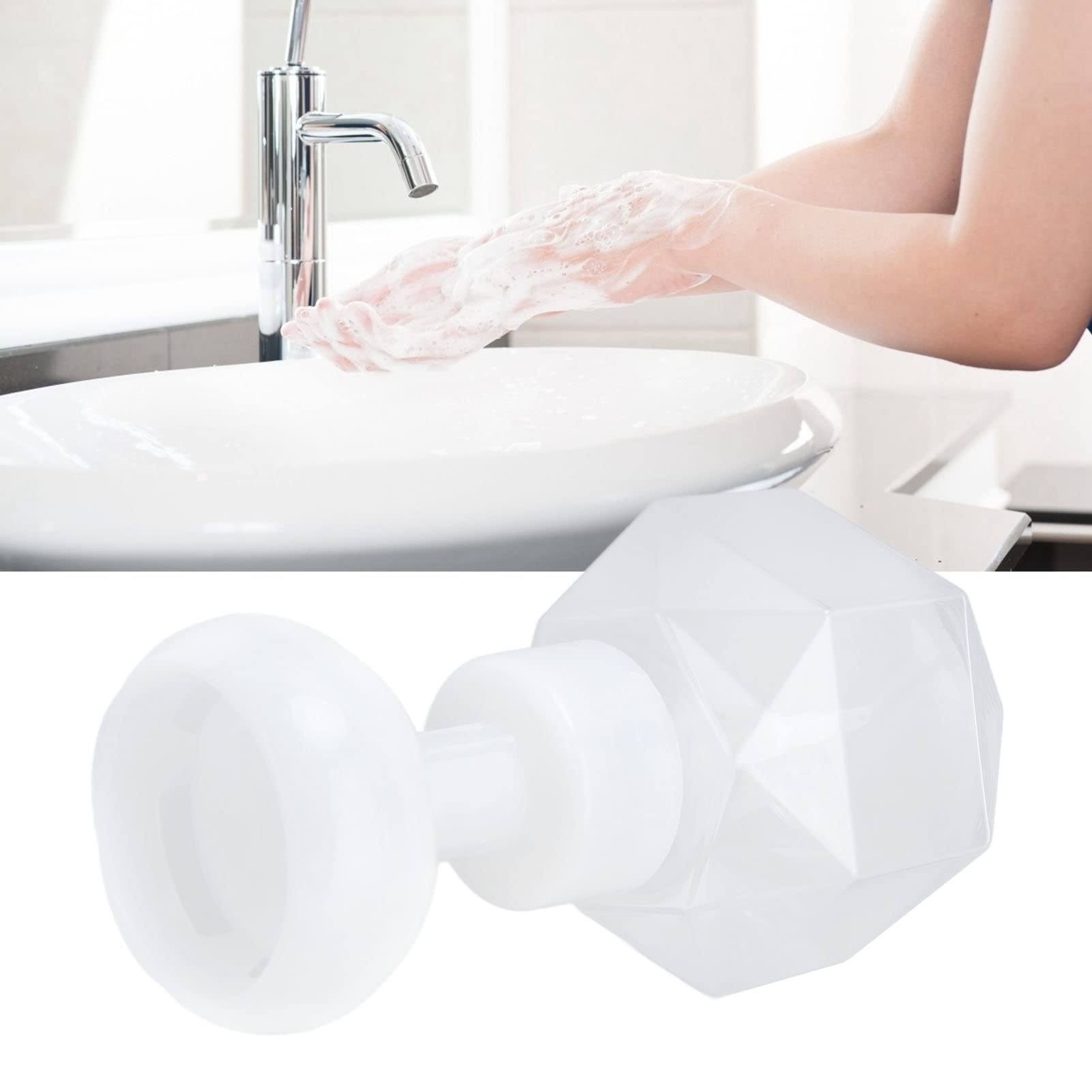 300ml Transparent Foaming Hand Soap Dispenser - Flower Design Liquid Soap Bottle with Foam Pump for Bathroom, Kitchen & Travel | Gentle Cleaning for Hands & Home