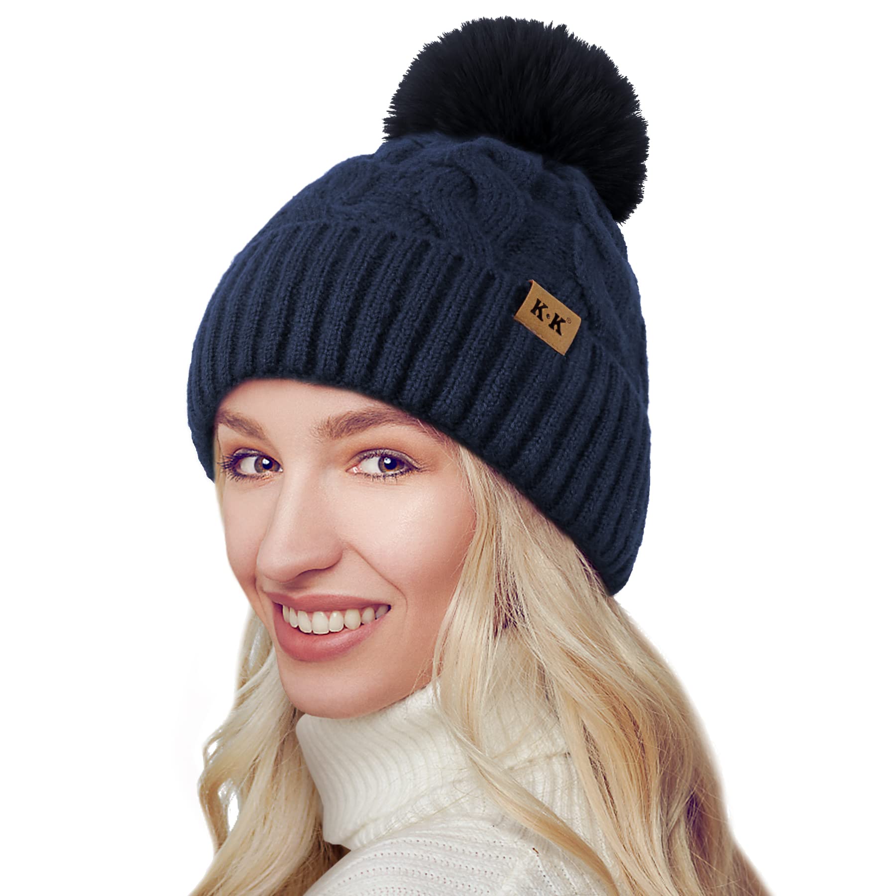 Cozy Fleece Knitted Winter Hat for Men & Women - Warm Beanie for Cold Weather - Perfect for Skiing, Snowboarding & Outdoor Activities