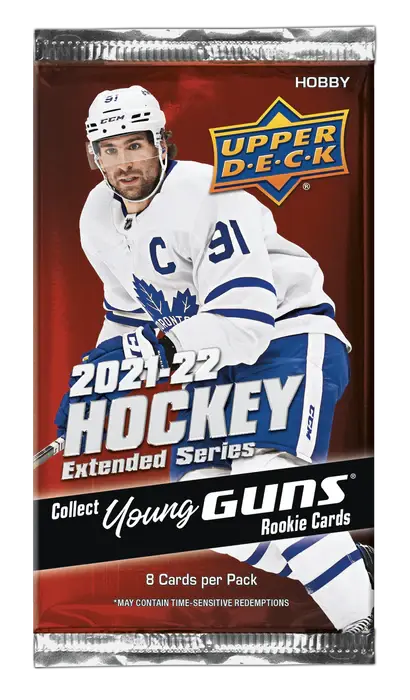 2021-22 Upper Deck Extended Hockey Hobby Pack - Single Pack for Collectors | Perfect for Trading Cards, Sports Memorabilia & Gift Giving