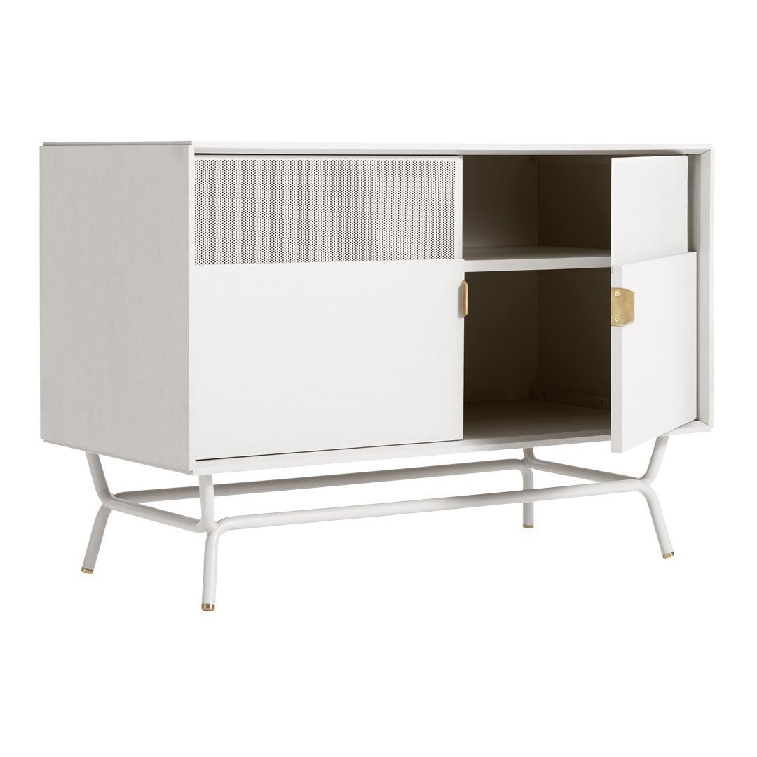 Dang TV Stand for Living Room - Modern Wooden Entertainment Center with Storage Shelves for Flat Screen TVs up to 65