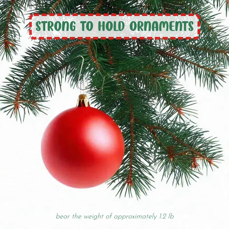 Stainless Steel S-Shaped Ornament Hooks - 120 Pack Heavy Duty Hangers for Christmas Tree Decorations, Party Garland & Home Wall Decor - Rustproof Metal Hooks for Holiday, Wedding & Event Decorating