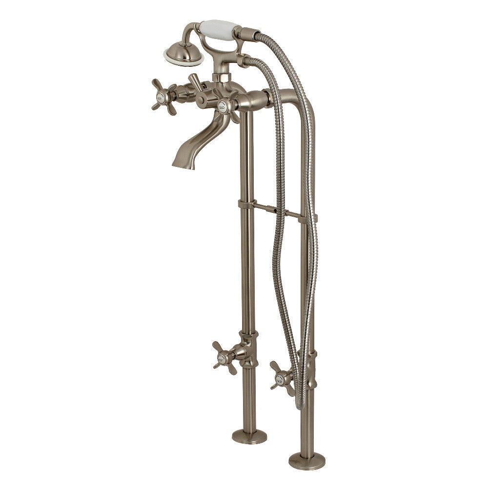 Kingston Brass CCK285K8 Kingston Freestanding Tub Faucet with Supply Line and Stop Valve