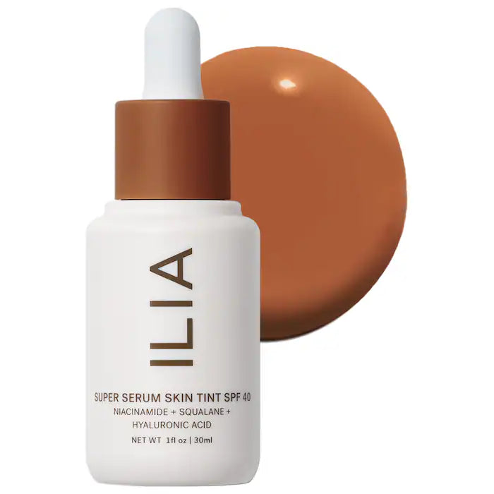 ILIA Super Serum Skin Tint SPF 40 - Lightweight Tinted Moisturizer with Skincare Benefits & Sun Protection | Perfect for Daily Wear, Natural Makeup Look & Sun Defense