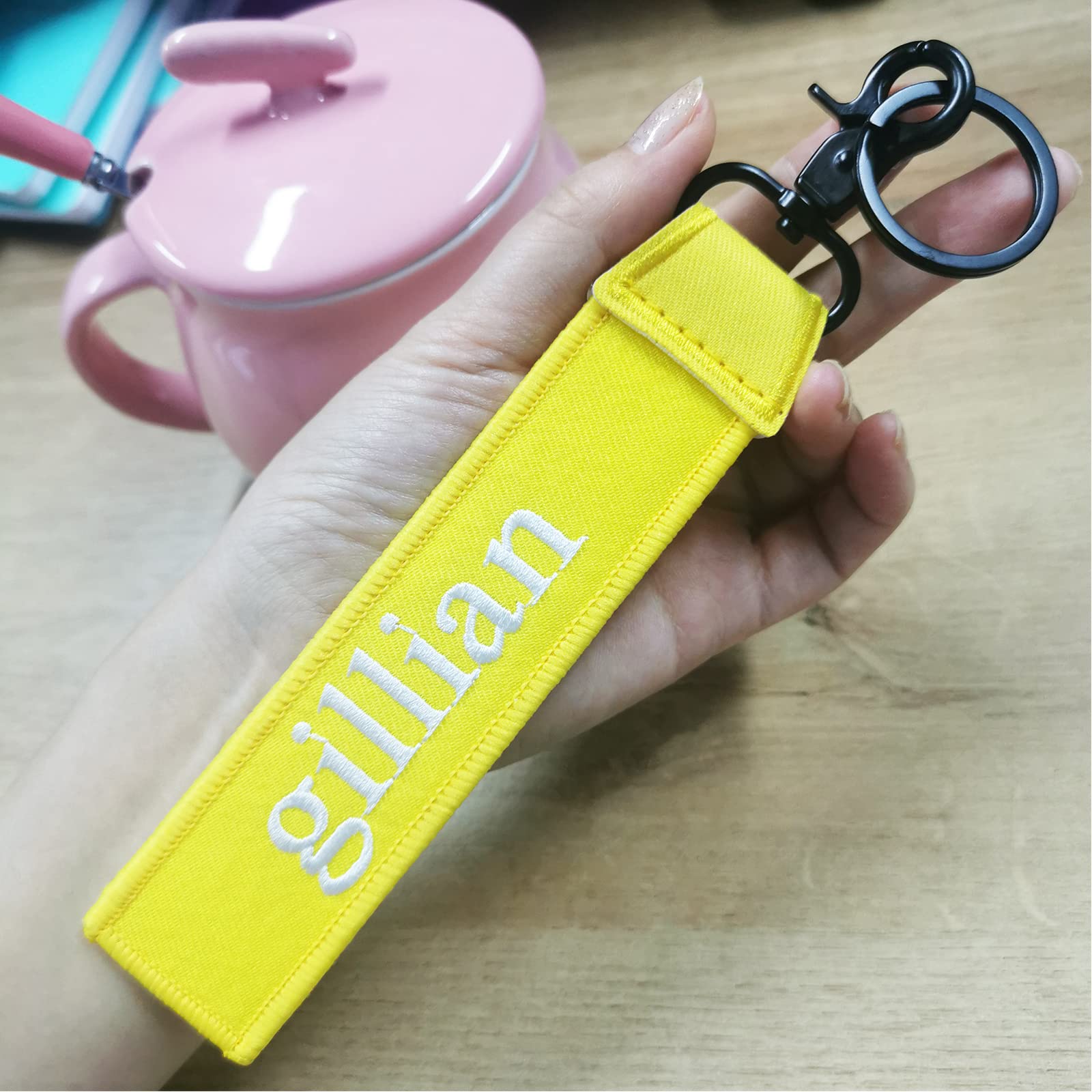 Customized Keychain with Name & Number - Personalized Key Ring Accessories for Luggage, Crate, Belt & Gear | Perfect for Travel, Sports & Everyday Use