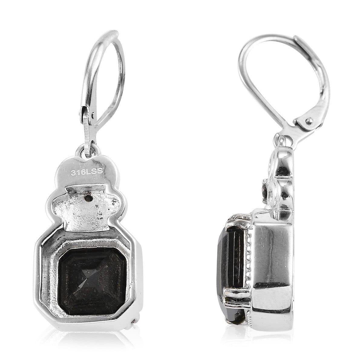 Black Tourmaline & Spinel Dangle Earrings for Women - 7.13ct Birthstone Jewelry with Stainless Steel Lever Back - Elegant Gift for Birthday, Anniversary & Special Occasions | Perfect for Parties, Weddings & Everyday Wear