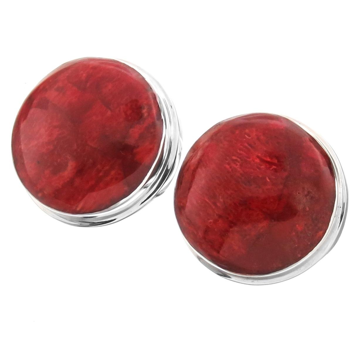 925 Sterling Silver Genuine Red Sponge Coral Earrings for Women - Handmade Dangle Earrings for Party, Wedding & Special Occasions