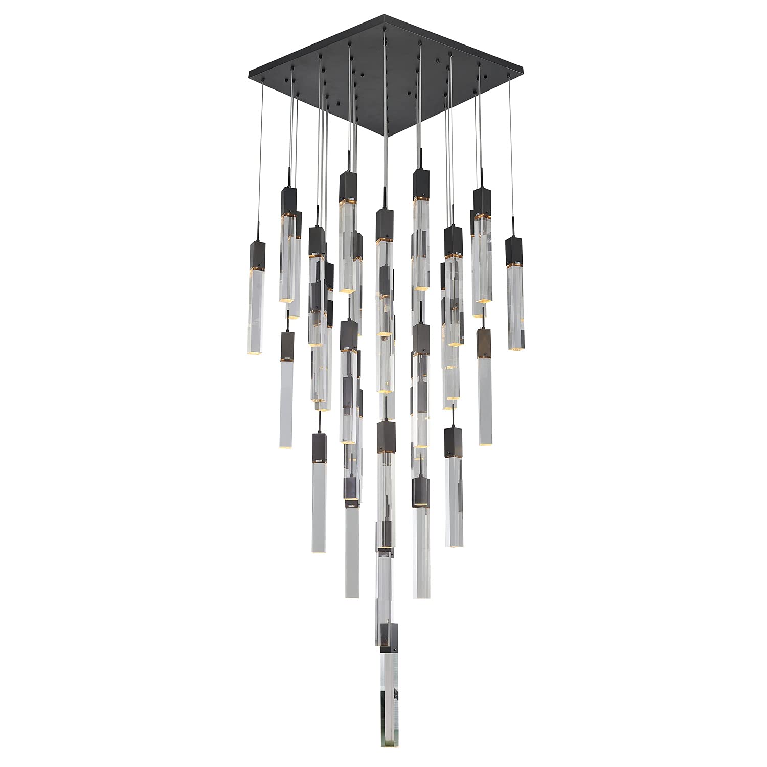 FAL Series 8-Light Rose Gold Chandelier - Elegant Crystal Ceiling Light Fixture for Dining Room, Bedroom, Living Room Decor