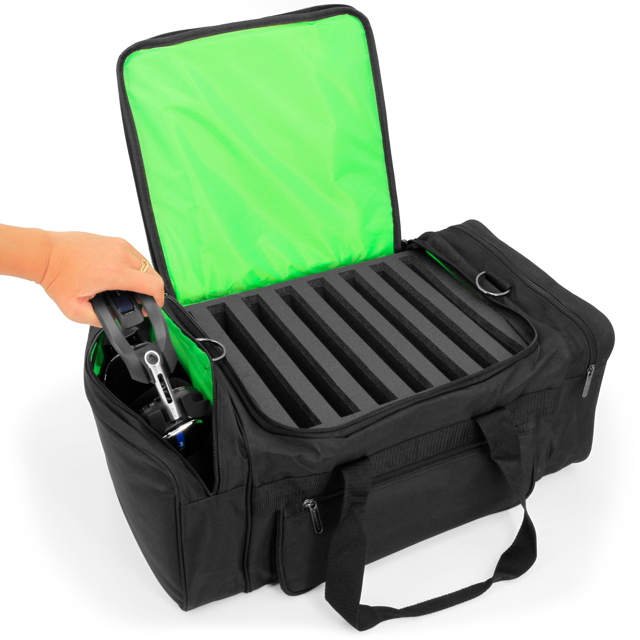 Premium CASEMATIX Microphone Case Gig Bag for DJ Equipment & Audio Accessories - Durable Storage for Wireless Mics, Receivers, Cables & Mixers - Perfect for Studio, Live Performances & Travel Protection