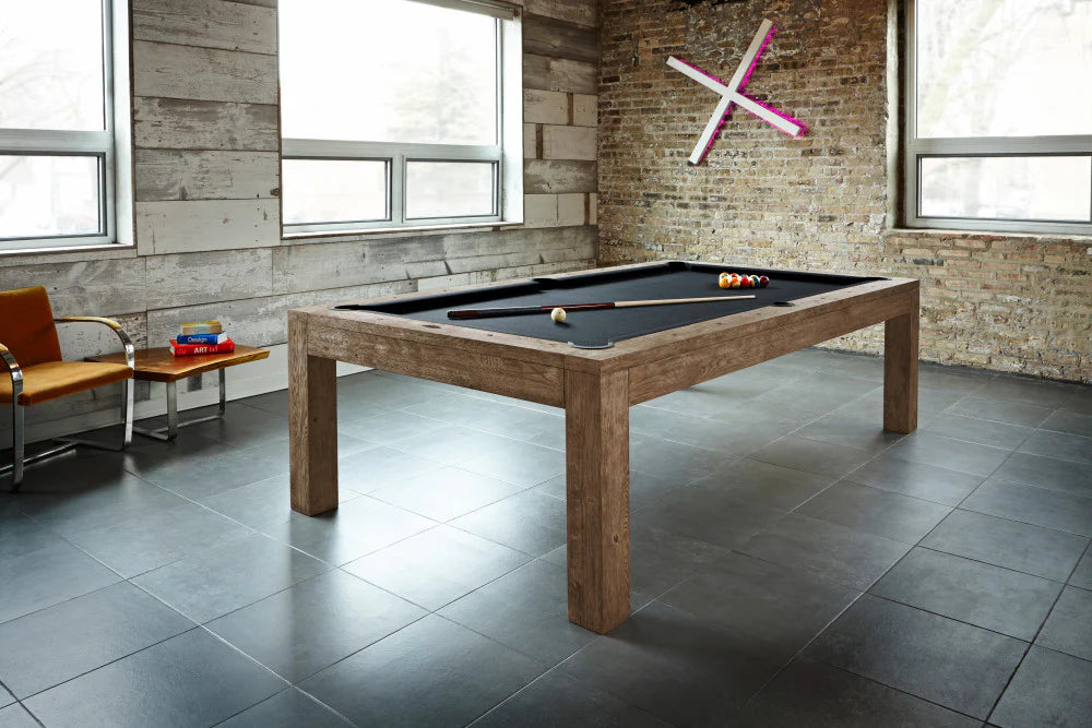 Brunswick Sanibel Pool Table - Rustic Dark Brown Finish | Premium Billiards Game Table for Home, Game Room & Bar | Perfect for Family Fun & Entertainment