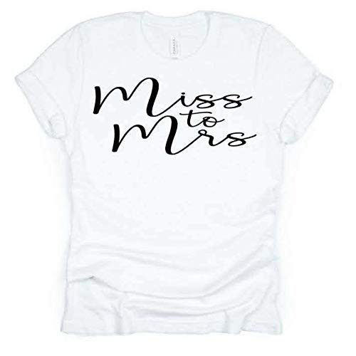 Miss to Mrs. Graphic Tee - Funny Bride To Be Tshirt for Bachelorette Party & Wedding Shower | Cute Bridal Crew Gift Idea