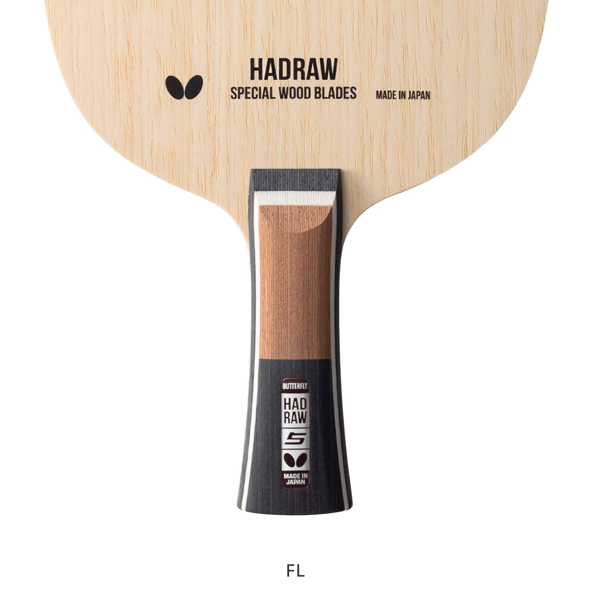 Butterfly Hadraw 5 Professional Table Tennis Blade - Premium All-Wood Ping Pong Paddle with Flared/Straight Handle - Japanese Craftsmanship - Perfect for Tournament Play & Training Sessions