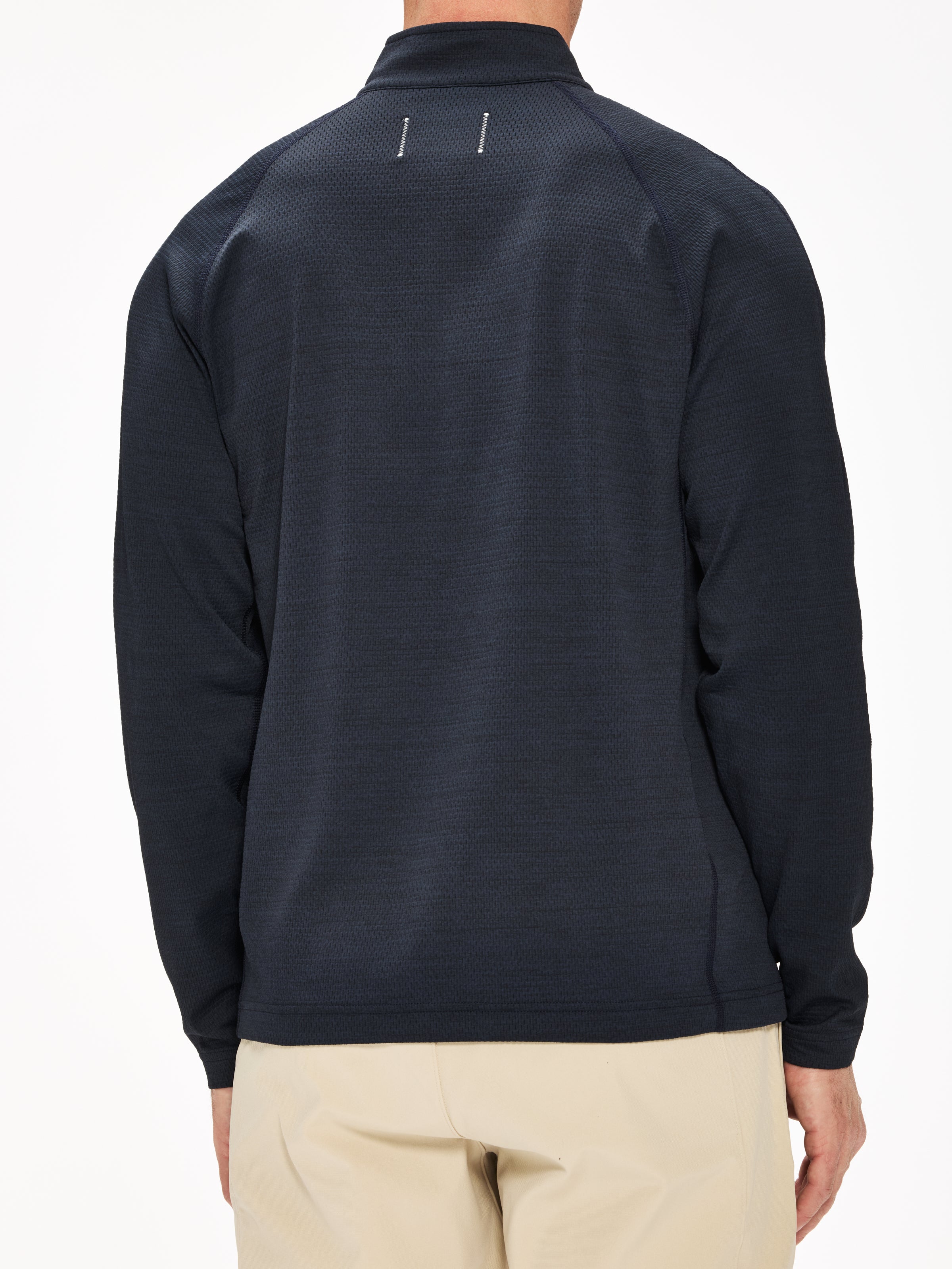 Reigning Champ Solotex Mesh Tiebreak Quarter Zip Pullover - Lightweight Breathable Men's Tennis Top for Training & Casual Wear