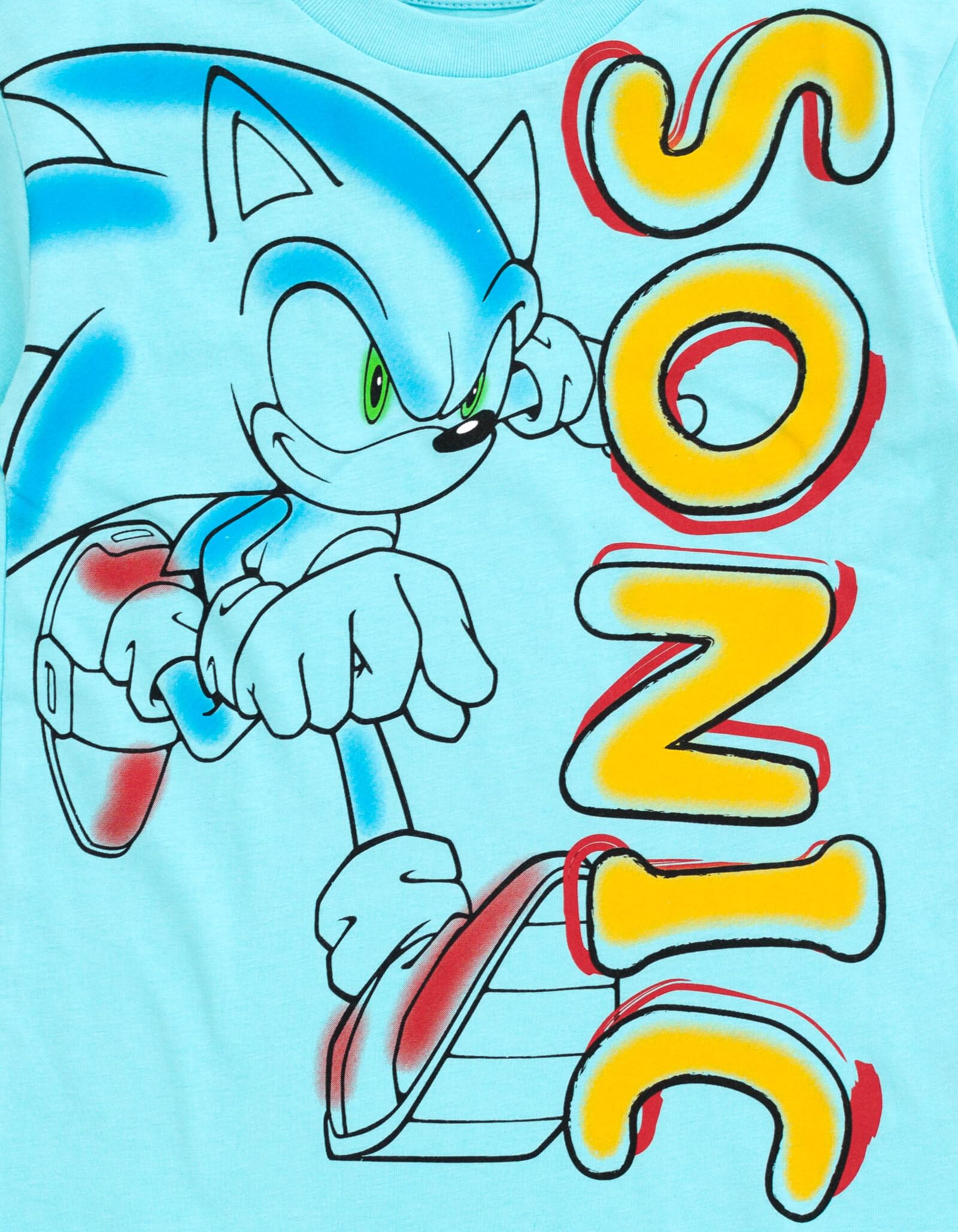 SEGA Sonic the Hedgehog 4 Pack Kids T-Shirts - Knuckles, Shadow & Tails Character Designs for Toddler to Big Kid | Casual Wear, Birthday Gifts & Video Game Fan Apparel