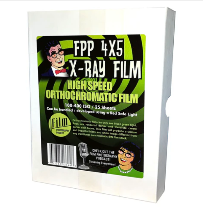 FPP High Speed X-Ray Film for 4x5 Sheet Film Photography - 25 Sheets Pack - Perfect for Vintage Cameras, Darkroom & Experimental Photography