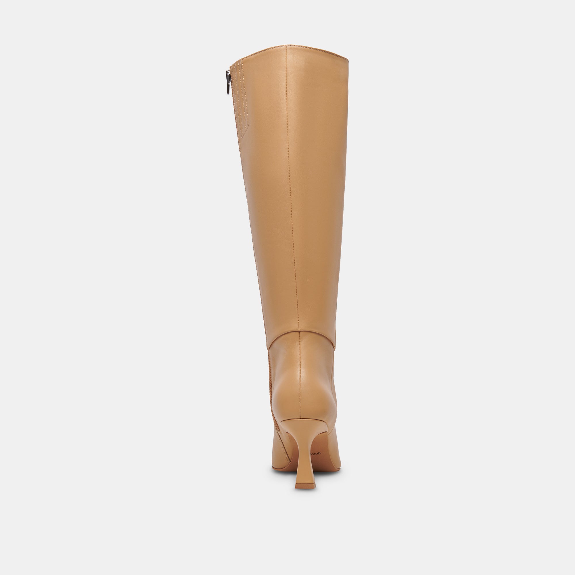 GYRA Wide Calf Boots for Women - Tan Leather Mid-Calf Riding Boots with Comfortable Fit - Perfect for Fall, Winter & Casual Outfits