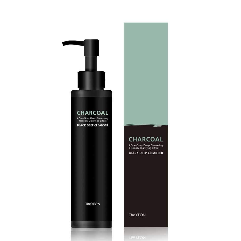 TheYEON Charcoal Black Deep Cleansing Foam 150ml (5.1 fl.oz) - Oil to Foam Face Wash for Blackhead Removal, Makeup Cleanser & Pore Refining | Korean Skincare for Oily & Combination Skin | Daily Deep Cleanse for Clear, Smooth Complexion