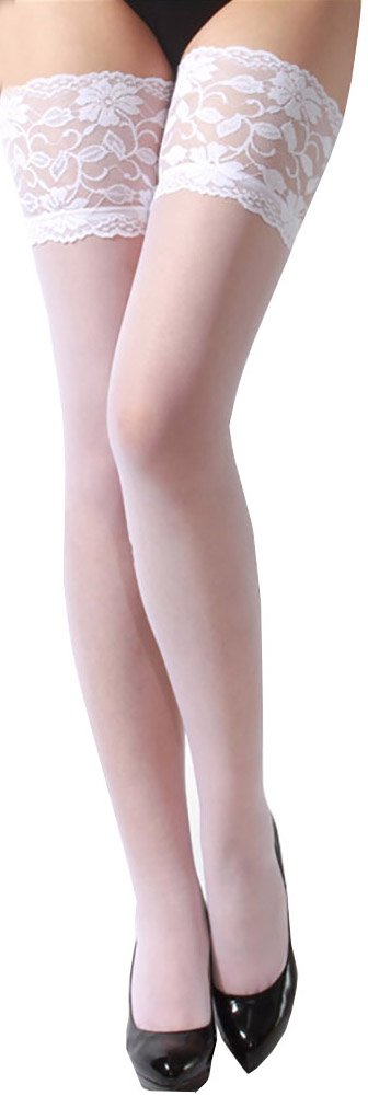 ONEFIT Sexy Women's Lace Top Thigh High Stockings - Elegant Lace Band Pantyhose for Date Night & Special Occasions
