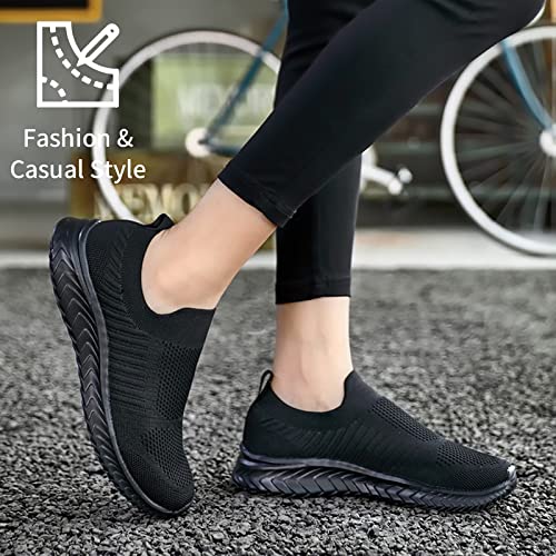 JIAFO Men's Slip-On Sneakers - Lightweight Breathable Mesh Walking Shoes for Men | Casual Athletic Running Shoes | Perfect for Gym, Workout & Everyday Wear