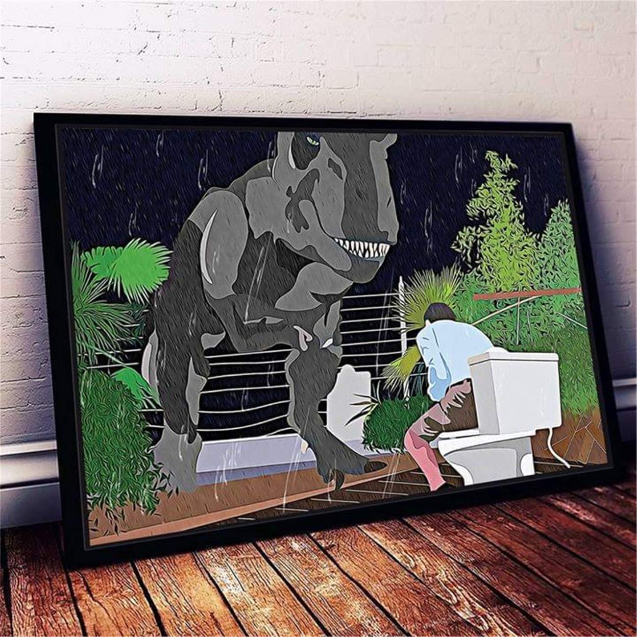 NATVVA Bathroom Wall Art Posters - Modern Toilet WC Decor Prints, Frameless Painting Picture for Living Room, Bedroom & Bathroom | Perfect Home Decor & Gift Idea