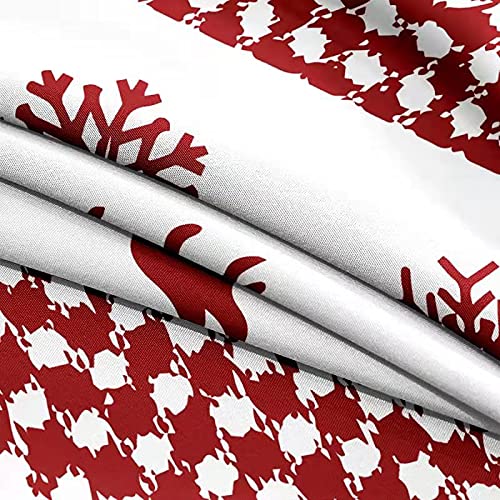 King Size Christmas Duvet Cover Set - Holiday Reindeer Snowflake Printed Bedding with Zipper Closure - 102x90 Inch Festive Bedding for Xmas Decor & Gift - Perfect for Winter Bedroom Decorations and Seasonal Home Styling