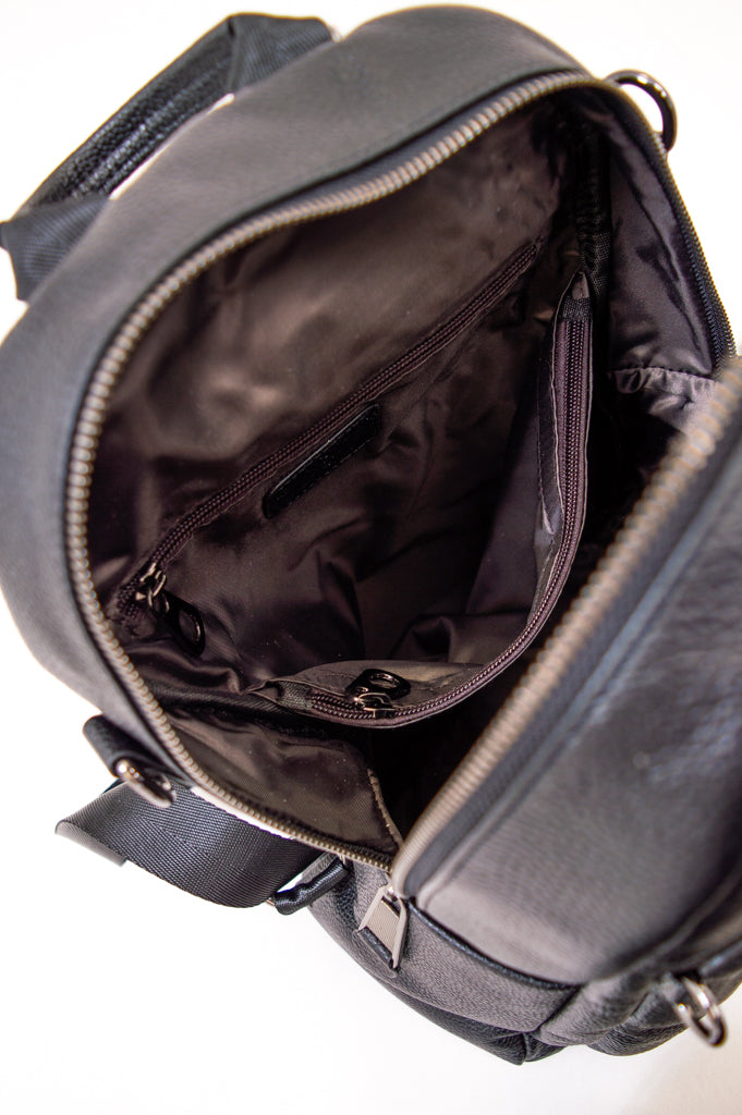 Premium Classic Leather Backpack 7929 - Stylish & Durable Black Backpack for Men & Women - Perfect for Work, Travel & School