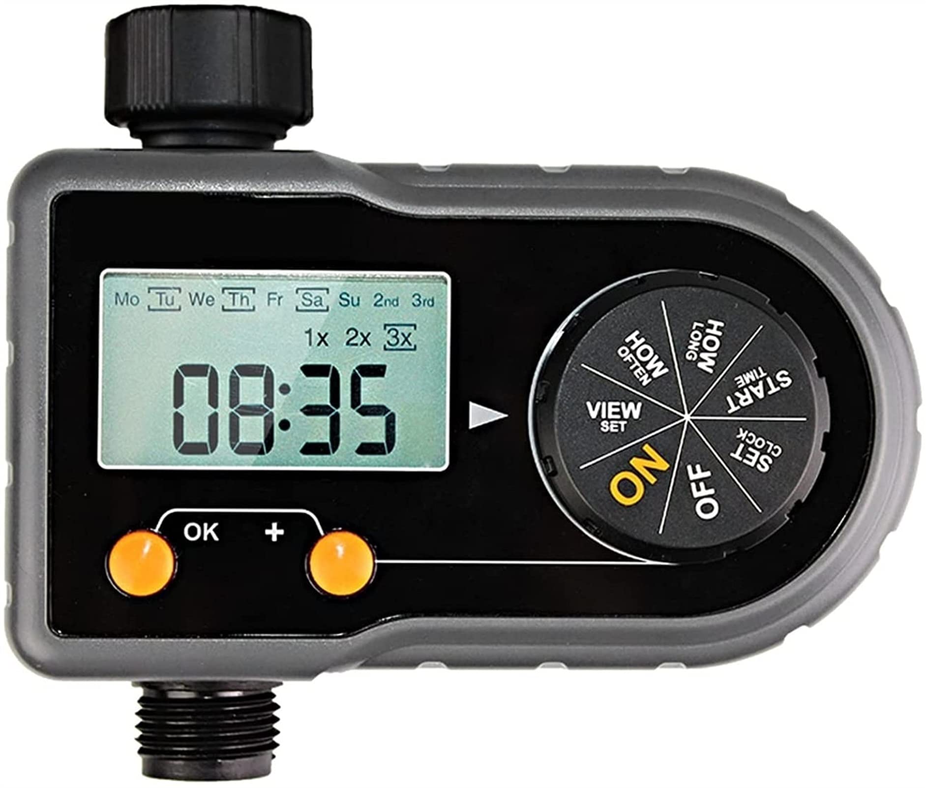 Automatic Garden Hose Timer - Digital Water Timer for Irrigation System, Sprinkler Controller with LCD Display - Perfect for Lawn, Flower Beds & Vegetable Gardens