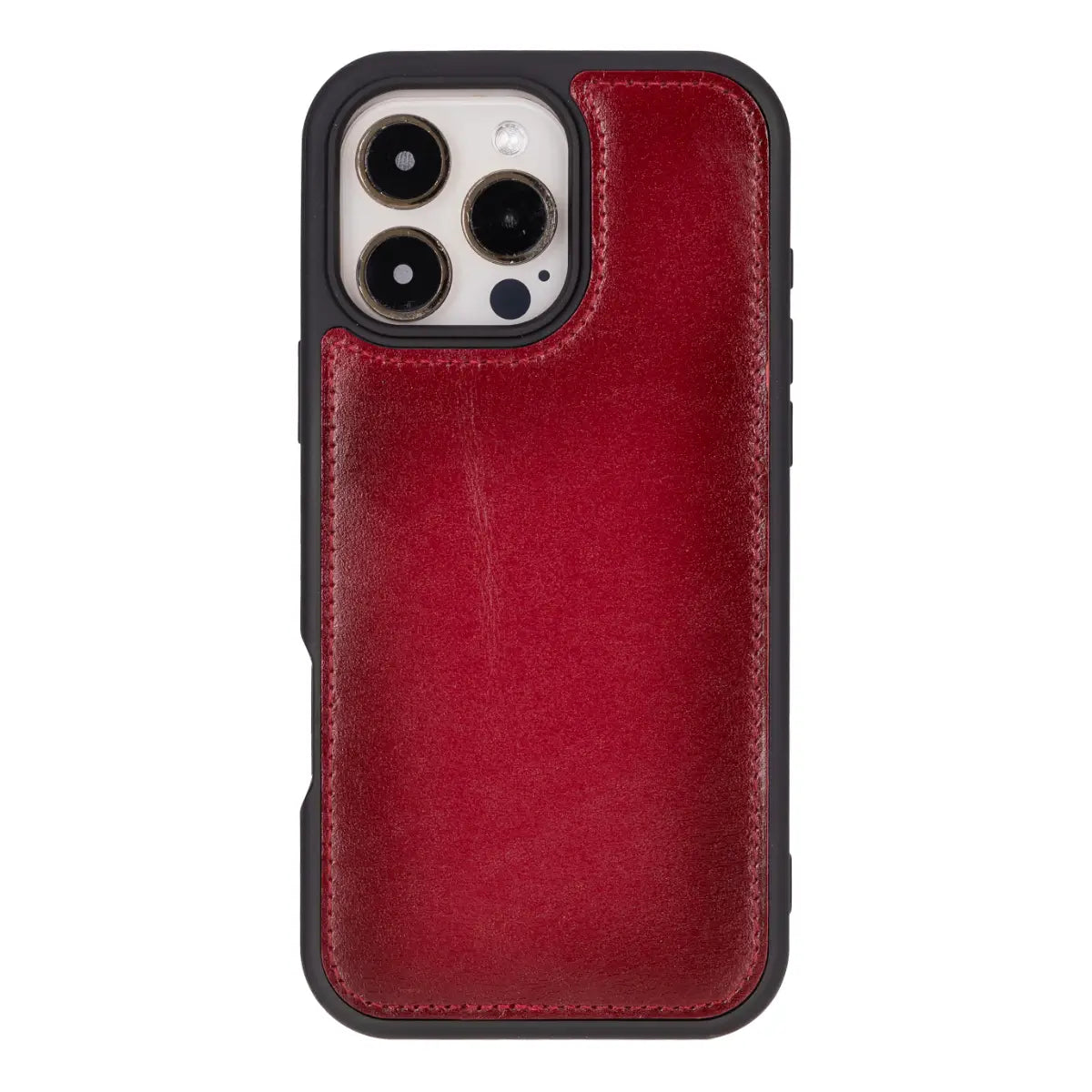 Premium Burnished Red Leather iPhone 17 Pro Max Wallet Case - Slim Protective Cover with Card Slots for Credit Cards & ID - Perfect for Business, Travel & Everyday Use