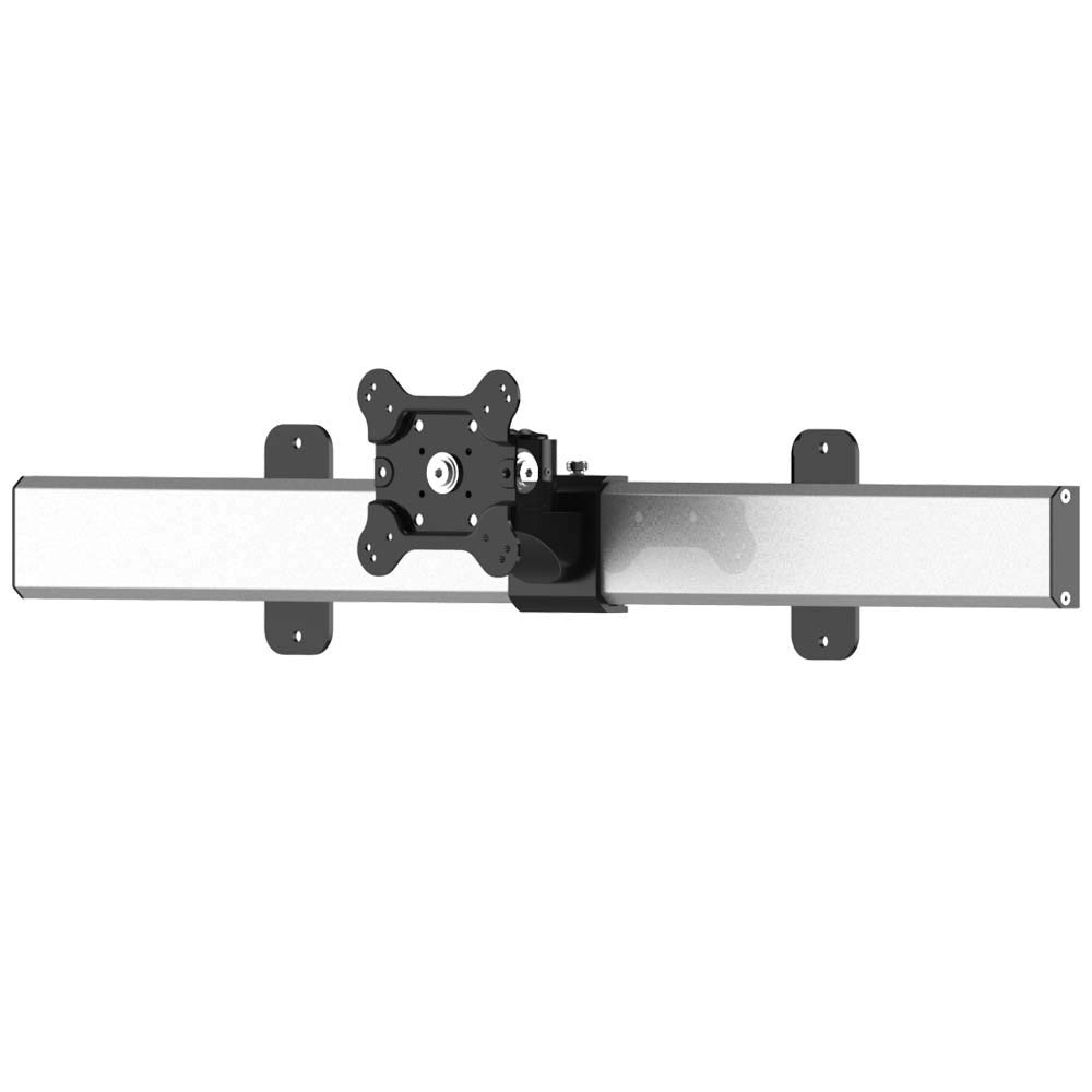 Adjustable Single Monitor Slideable Wall Mount Bracket - Heavy Duty VESA 75x75/100x100 Compatible for Home Office, Gaming & Workspace Setup