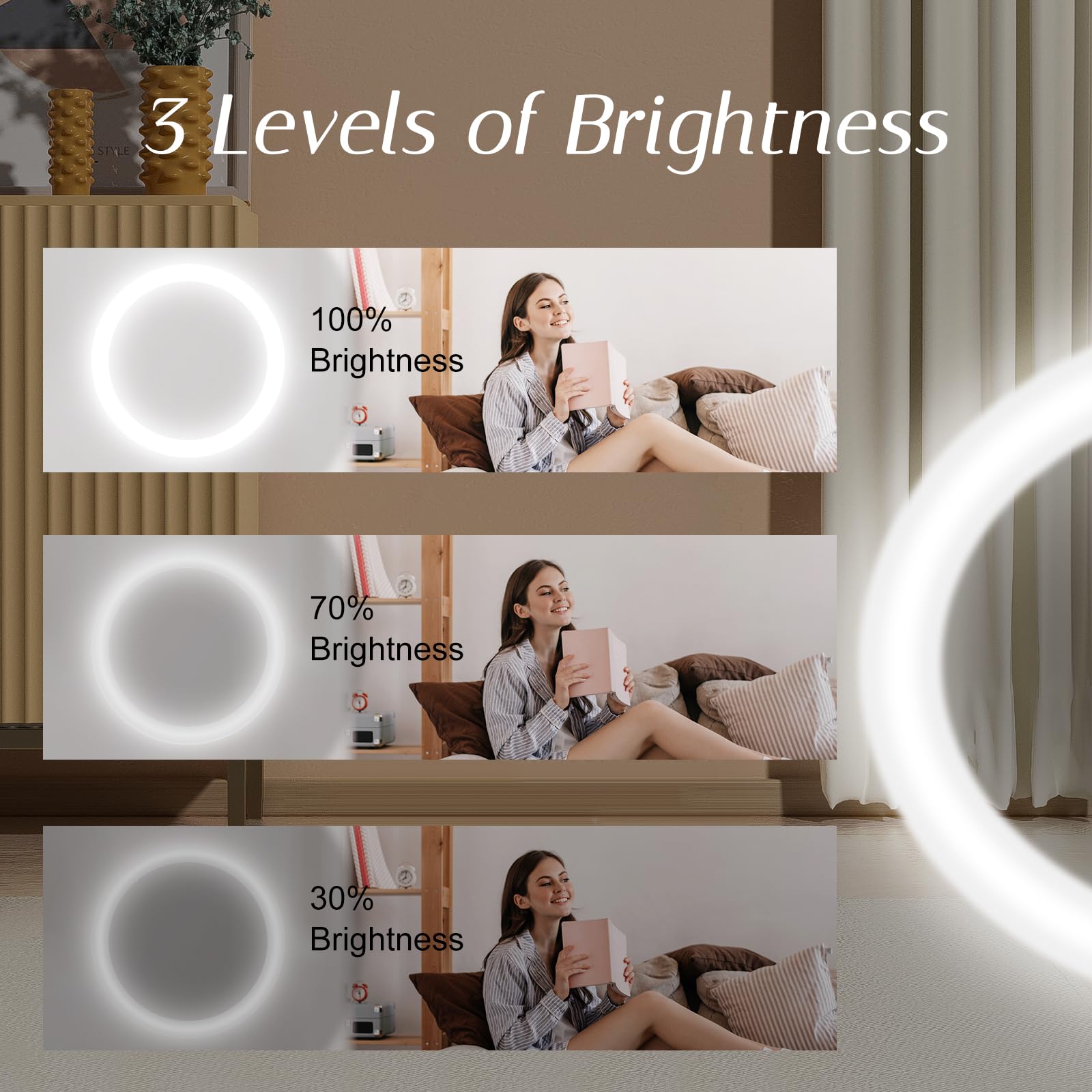 LED Compact Mirror with Light - 1X/3X Magnification, USB Rechargeable Pocket Mirror for Makeup, Travel, Purse & Gifts (Pink) | Perfect for Touch-Ups On-The-Go, Home Vanity & Travel Essentials