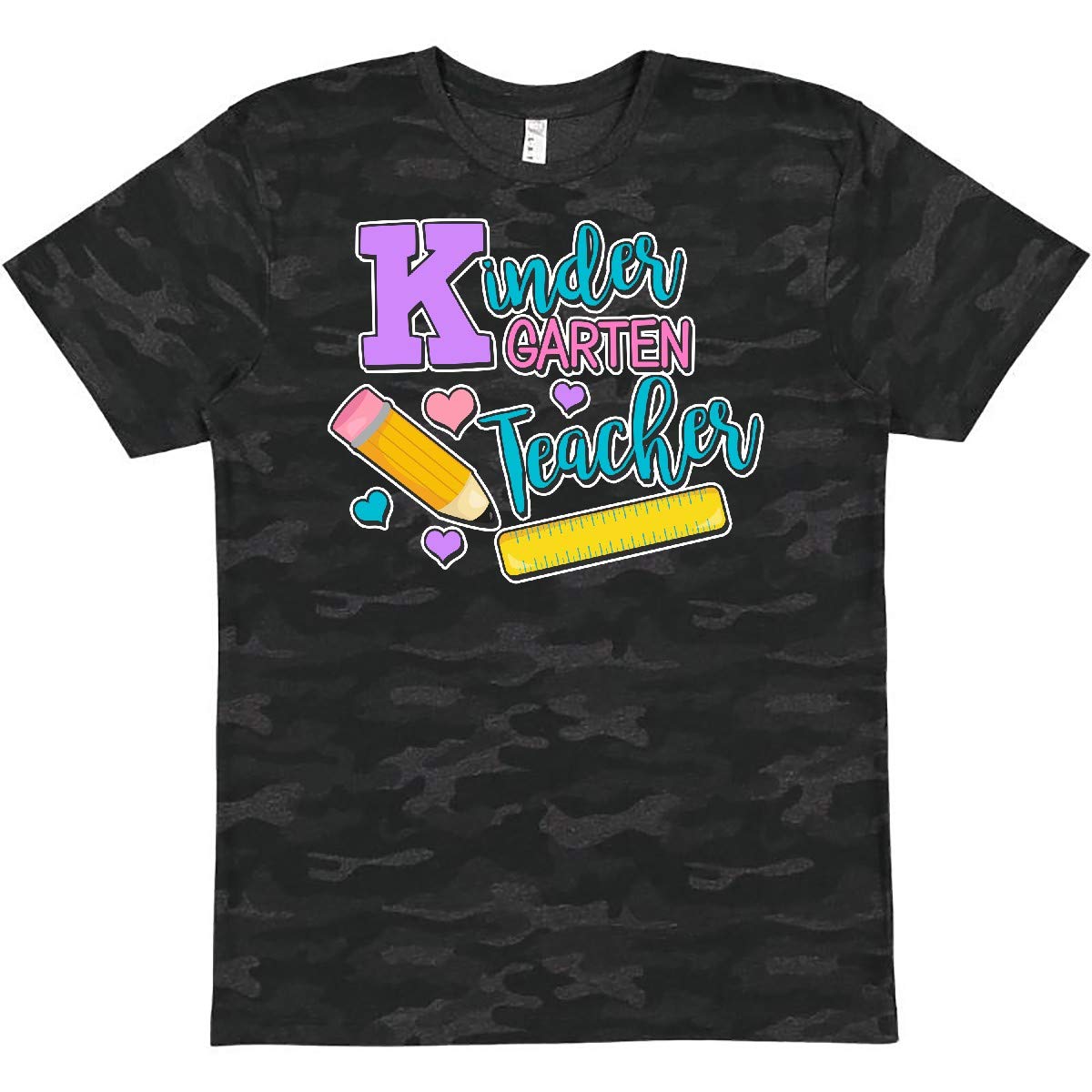 Kindergarten Teacher T-Shirt with Pencil & Ruler - School & Teaching Gift