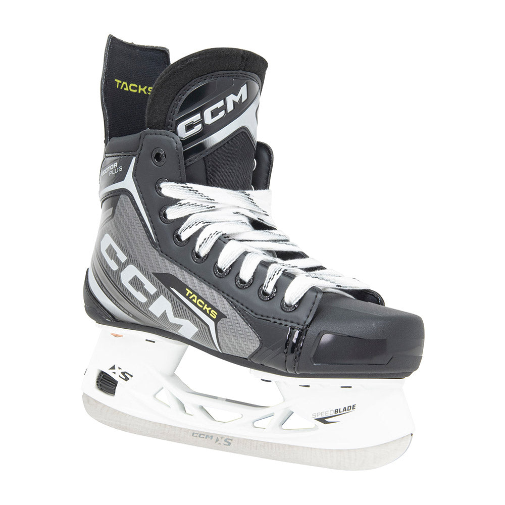 CCM Tacks Vector Plus 2024 Intermediate Ice Hockey Skates - Lightweight Performance Skates for Youth & Adult Players - Perfect for Rink Practice & Competitive Games