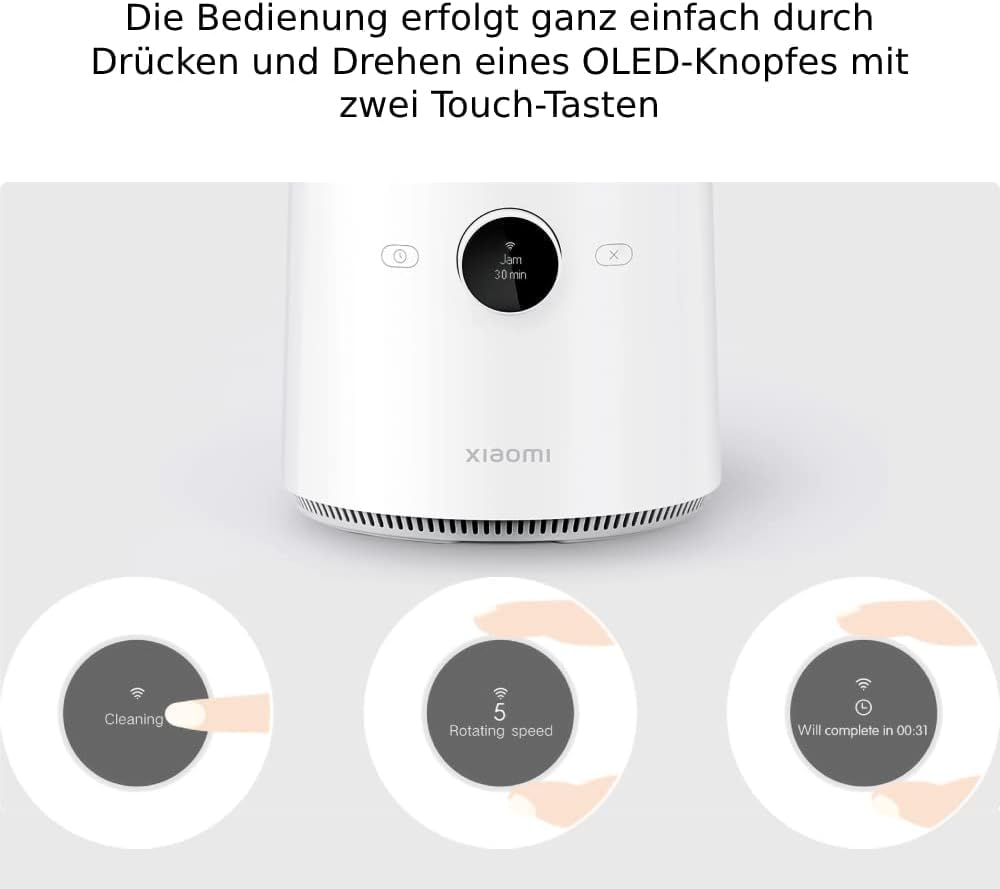 Xiaomi Smart Blender with 8 Multi-Angle Blades, OLED Display Handle, 9 Variable Speeds for Hot & Cold Drinks, 4-Hour Thermal Insulation - White (Italian Version) - Perfect for Smoothies, Juices & Meal Prep at Home
