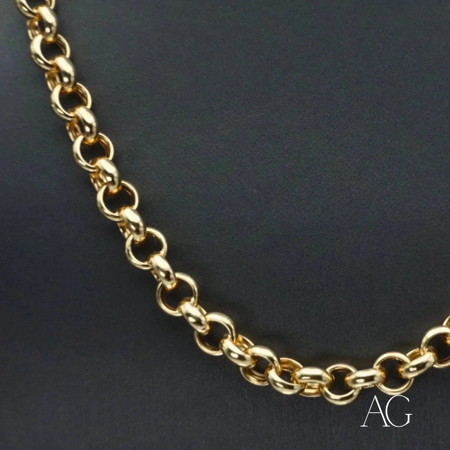 Elegant 18K Gold Chain Necklace - Luxury Artisan Gold Jewelry for Women - Perfect for Weddings, Parties & Special Occasions