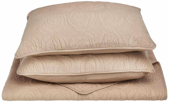 Channing Cotton Reversible Floral Textured Embroidered Quilt Set - King Size Bedding with Vibrant Patterns - Perfect for Master Bedroom, Guest Room & Cozy Home Decor