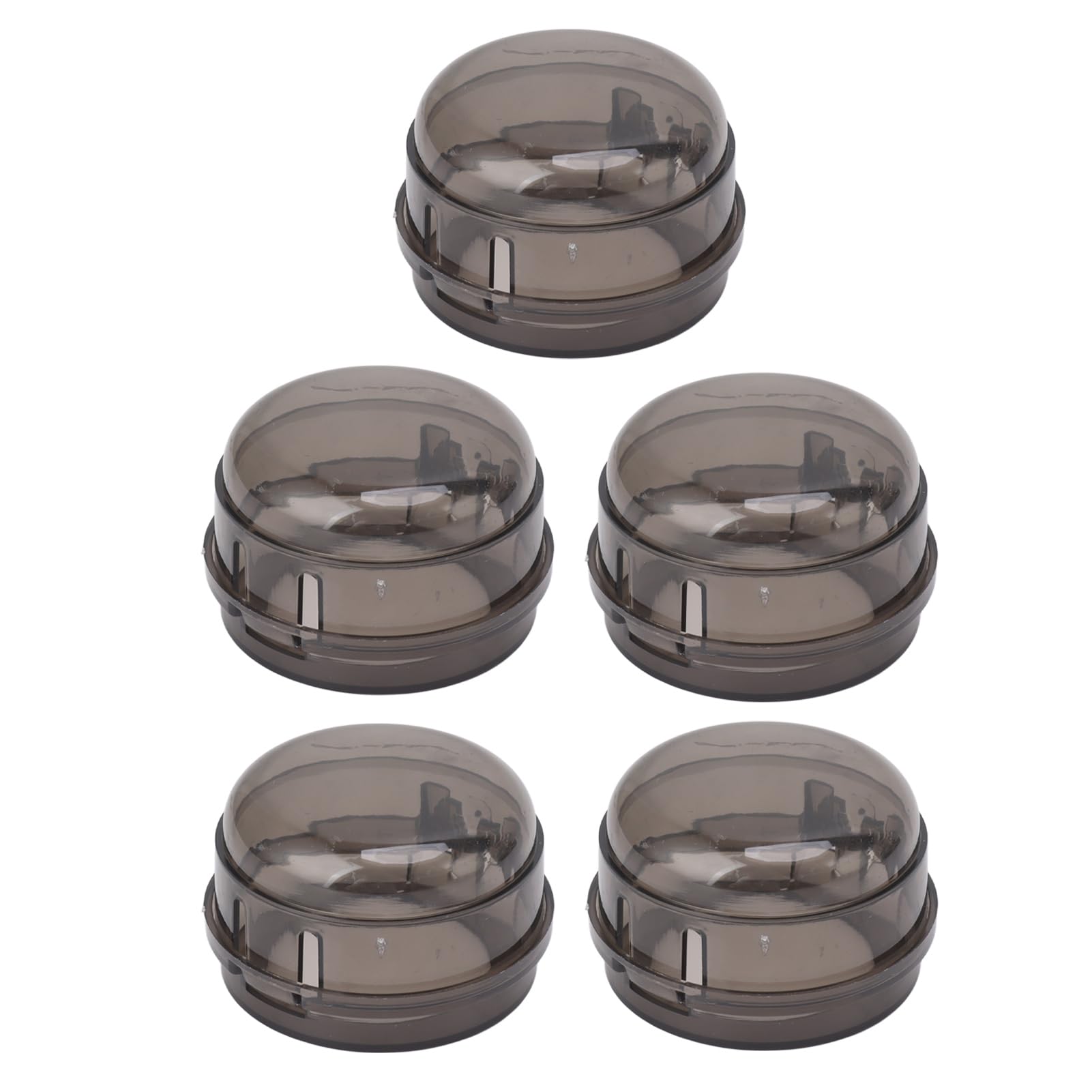 5-Pack Child Safety Stove Knob Covers - Gas & Oven Knob Protectors with Strong Adhesive (Transparent Black) - Prevent Accidents in Kitchen for Toddlers & Babies