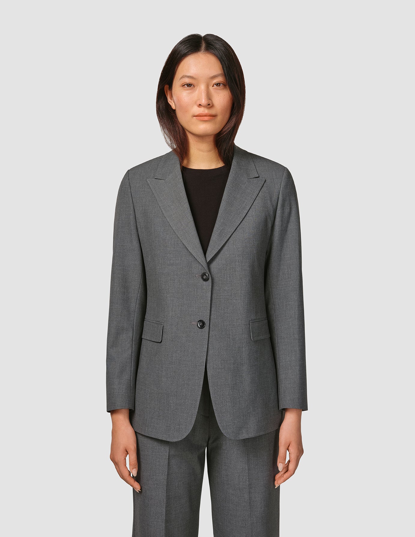 Essential Blazer Dark Grey Melange - Stylish Men's Business Casual Jacket for Office, Wedding & Formal Events