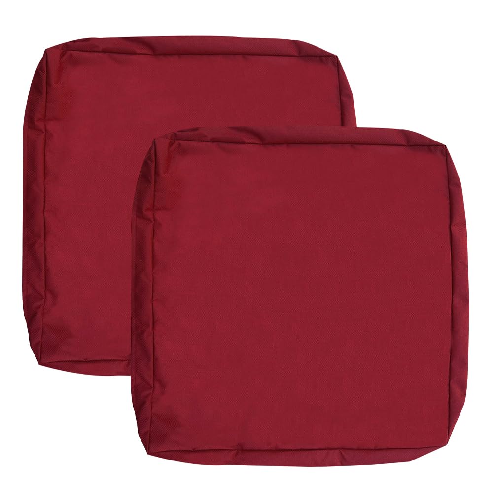 **Oslimea Waterproof Washable Outdoor Patio Cushion Covers 25x27x5 Inch (2-Pack) - Replacement Slipcovers for Sofa, Couch & Chair - Indoor & Outdoor Furniture Protector (Red) - Perfect for Backyard, Deck, Poolside & Patio**