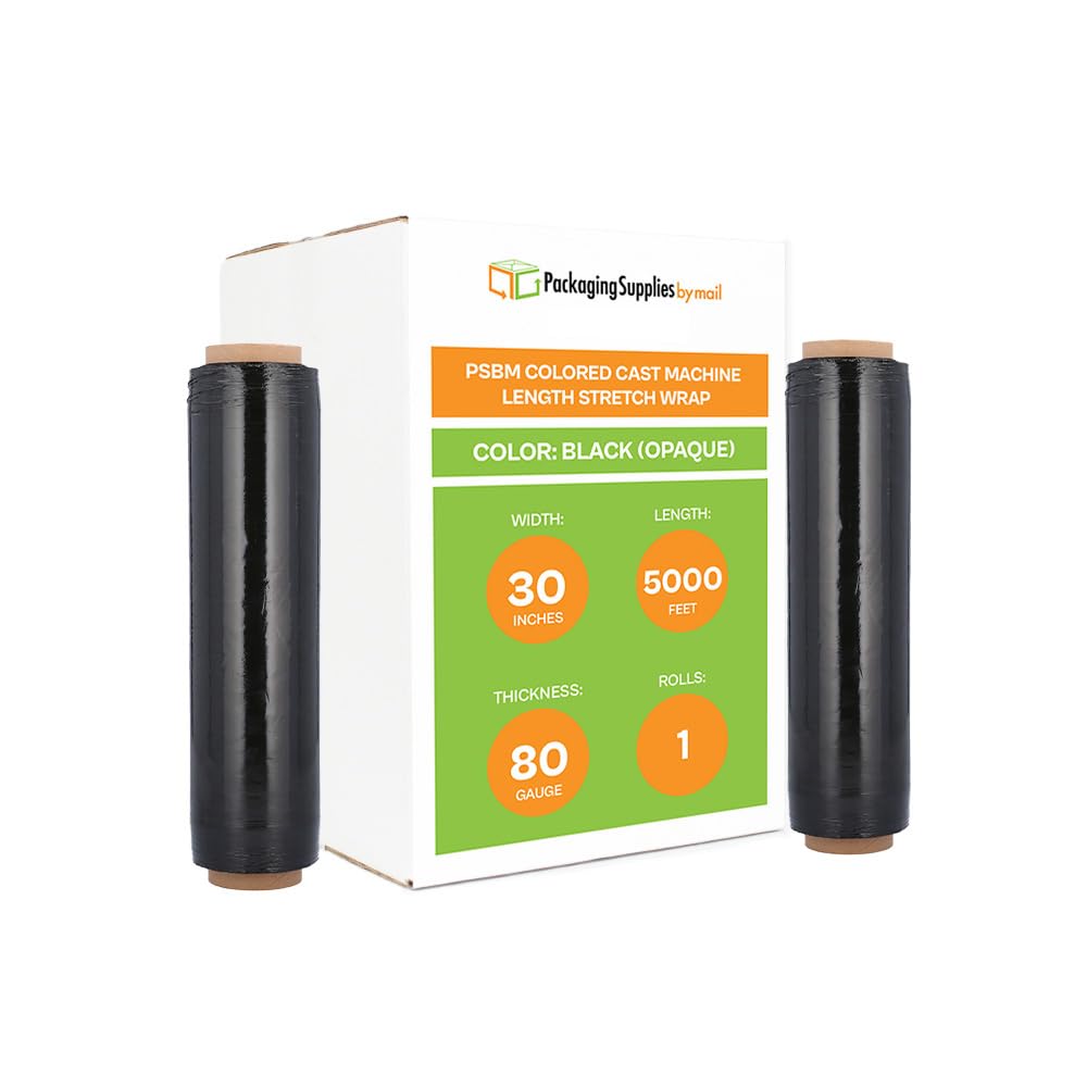 PSBM Machine Black Stretch Wrap - 1 Pack (30