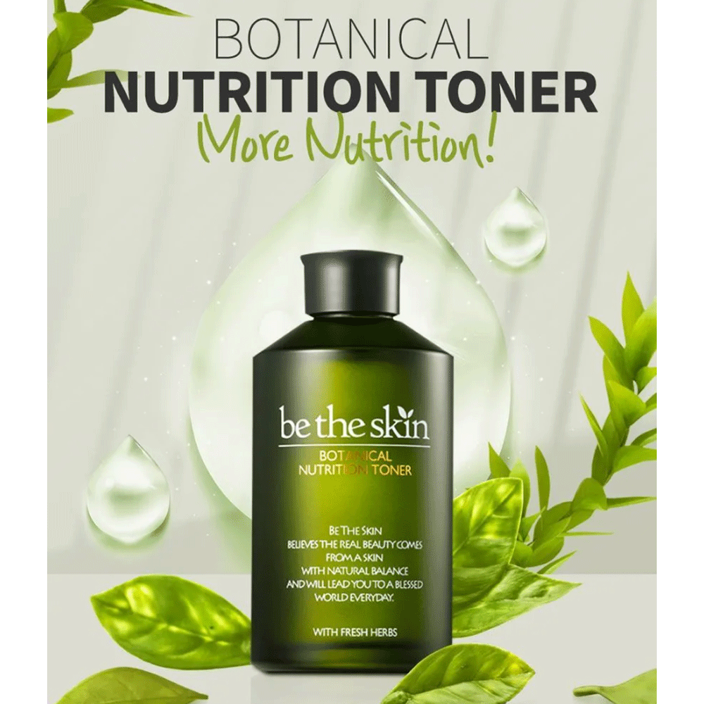 Be The Skin Botanical Nutrition Toner 150ml - Hydrating Facial Toner for Dry & Sensitive Skin | Korean Skincare for Daily Routine & Glowing Complexion