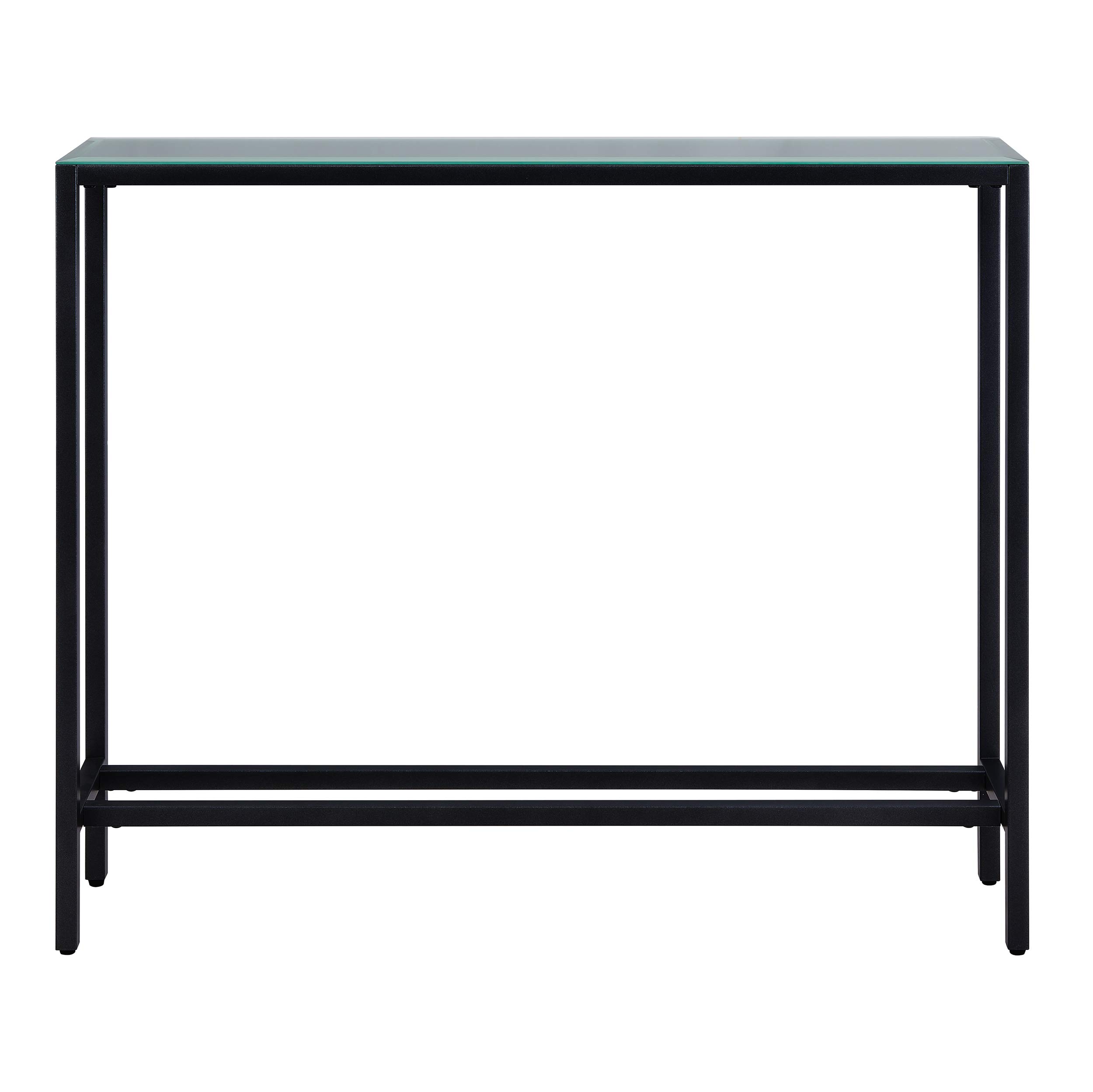 SEI FURNITURE Darrin Narrow Console Table - Slim Entryway Sofa Table with Storage Shelf, Black - Perfect for Hallway, Living Room & Small Space Decor