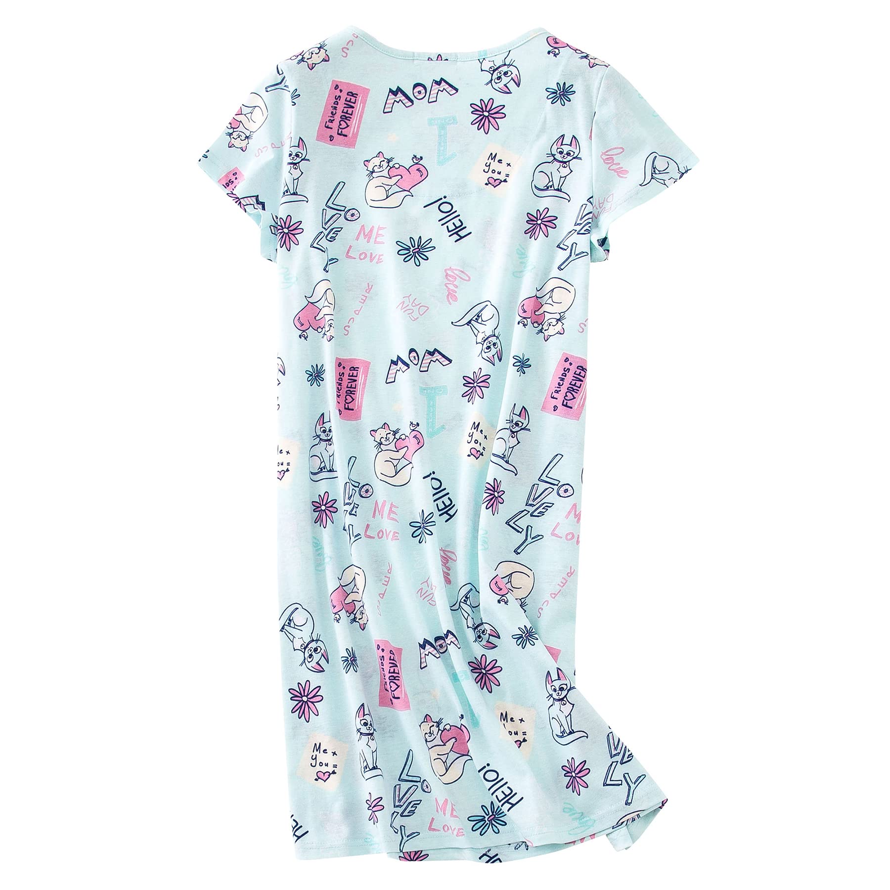 Zando Women's Cotton Nightgowns & Sleepshirts - Soft Comfortable Sleepwear for Adults - Perfect for Relaxing at Home, Lounging & Bedtime Comfort