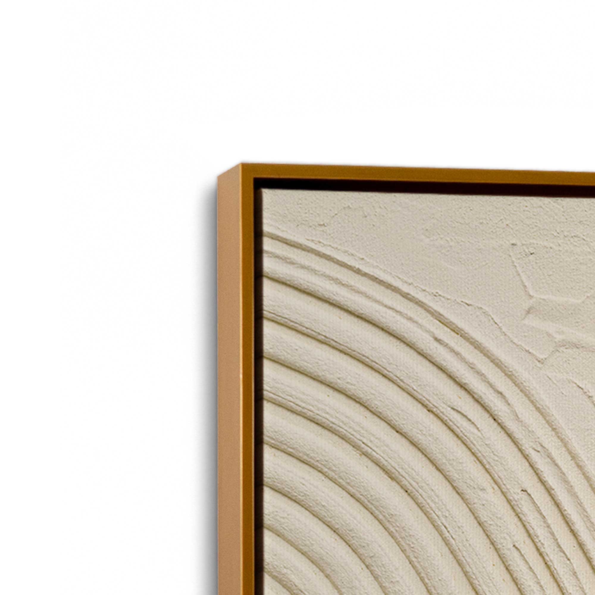 Beige Abstract Echoed Curves Canvas Wall Art Print - Modern Home Decor for Living Room, Bedroom & Office
