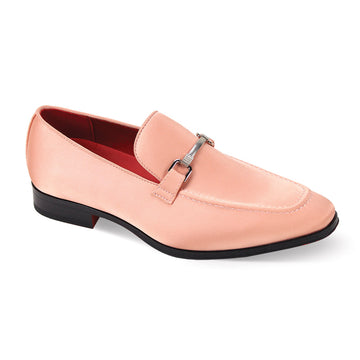 After Midnight 7018 Women's Blush Satin Loafers - Comfortable Slip-On Dress Shoes for Work, Office & Special Occasions