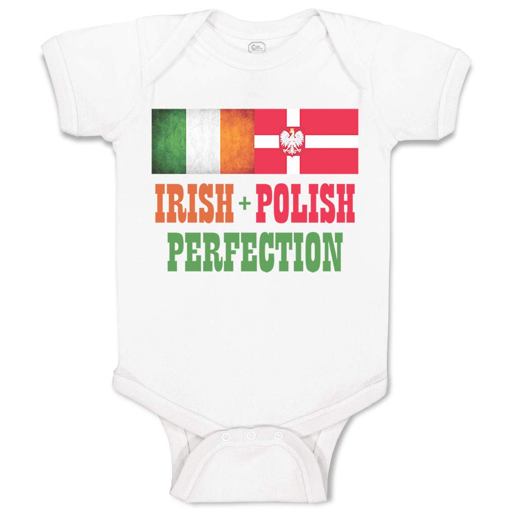 Custom Baby Bodysuit - 100% Cotton Irish & Polish Heritage Outfit for Boys & Girls | Perfect for Christenings, Family Photos & Cultural Celebrations